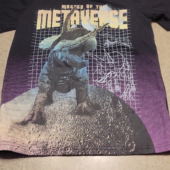Carter's Metaverse Triceratops Black Kids T-Shirt Size 8 - Picture 4 of 5